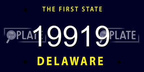 19919 Delaware License Plate