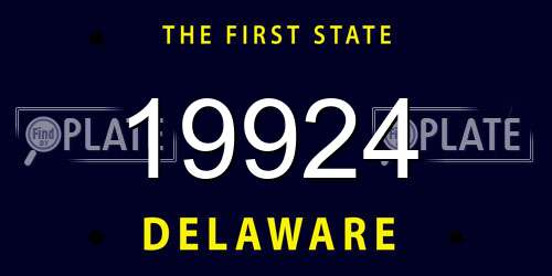 19924 Delaware License Plate
