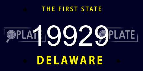19929 Delaware License Plate