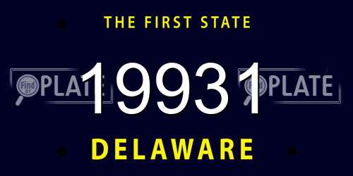 19931 Delaware License Plate