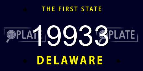 19933 Delaware License Plate