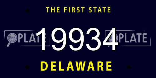 19934 Delaware License Plate