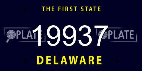 19937 Delaware License Plate