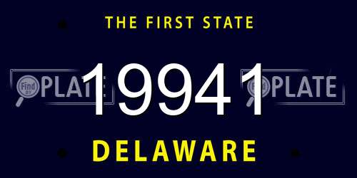 19941 Delaware License Plate