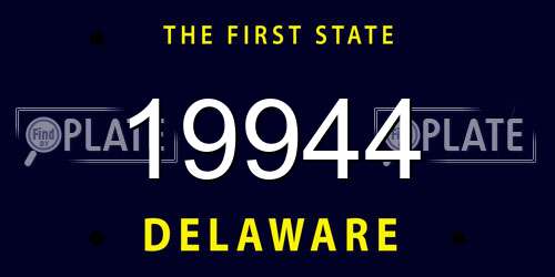 19944 Delaware License Plate