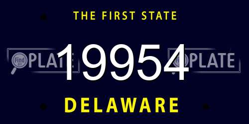 19954 Delaware License Plate