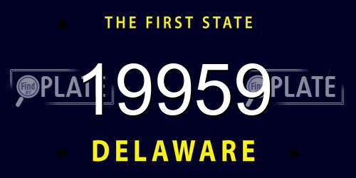 19959 Delaware License Plate