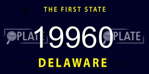 19960 Delaware License Plate