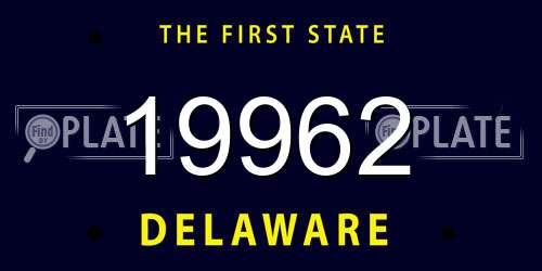19962 Delaware License Plate