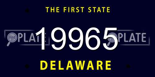 19965 Delaware License Plate