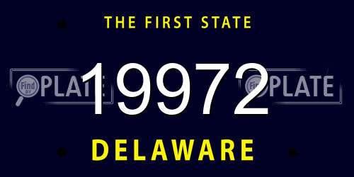 19972 Delaware License Plate