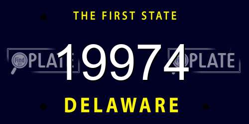 19974 Delaware License Plate