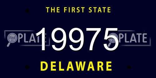 19975 Delaware License Plate