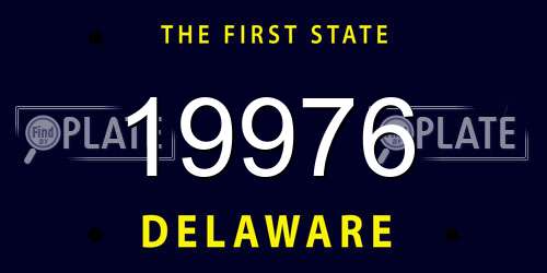 19976 Delaware License Plate