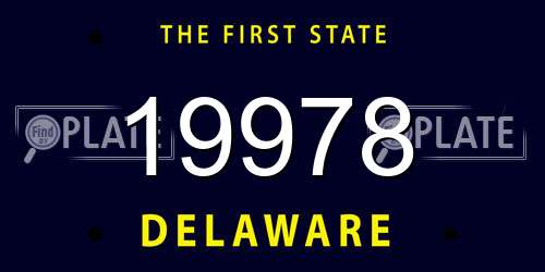 19978 Delaware License Plate