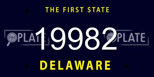19982 Delaware License Plate