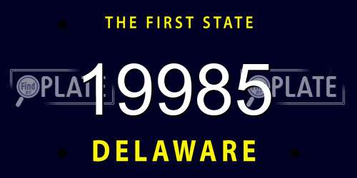 19985 Delaware License Plate