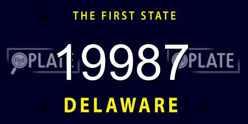 19987 Delaware License Plate