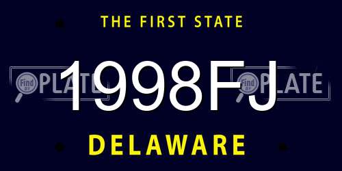 1998FJ Delaware License Plate
