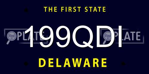 199QDI Delaware License Plate