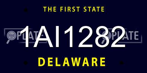 1AI1282 Delaware License Plate
