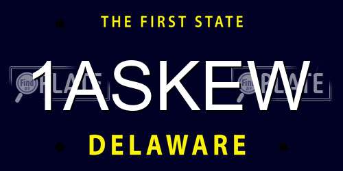 1ASKEW Delaware License Plate
