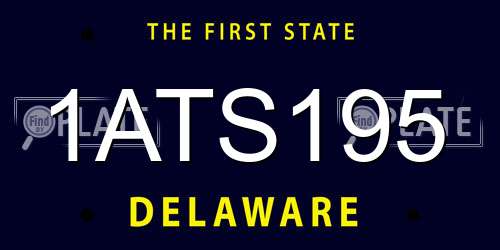 1ATS195 Delaware License Plate