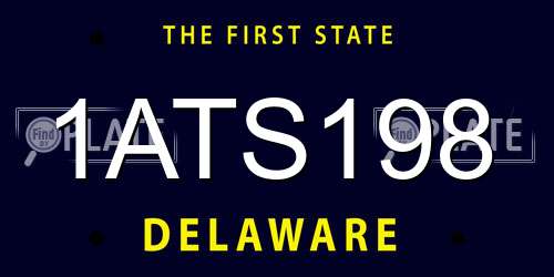 1ATS198 Delaware License Plate