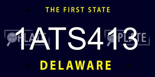 1ATS413 Delaware License Plate