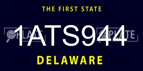 1ATS944 Delaware License Plate