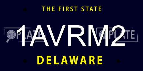 1AVRM2 Delaware License Plate