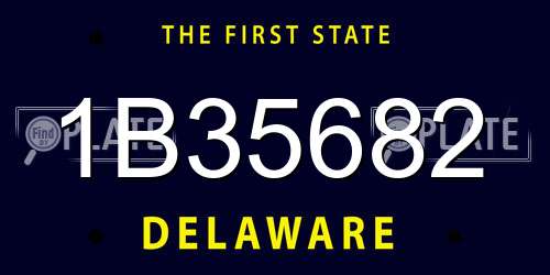 1B35682 Delaware License Plate