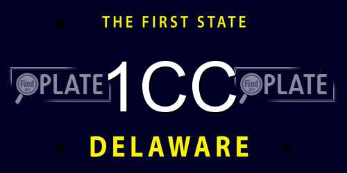 1CC Delaware License Plate