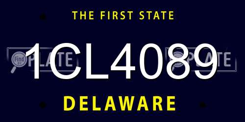 1CL4089 Delaware License Plate