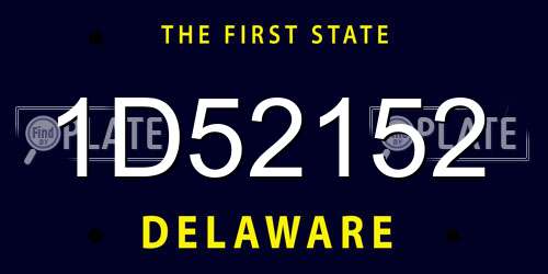 1D52152 Delaware License Plate