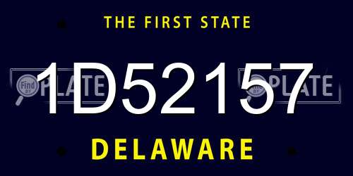 1D52157 Delaware License Plate