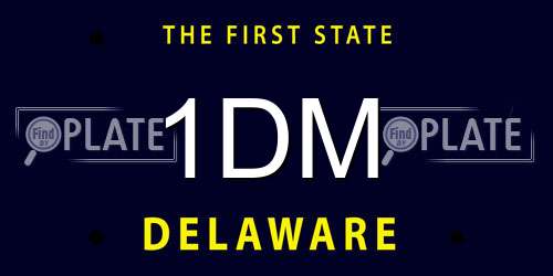 1DM Delaware License Plate