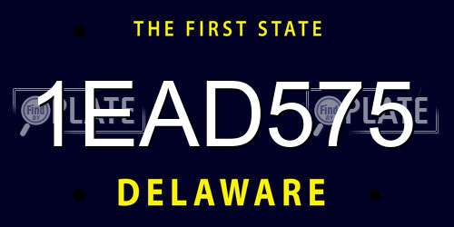 1EAD575 Delaware License Plate
