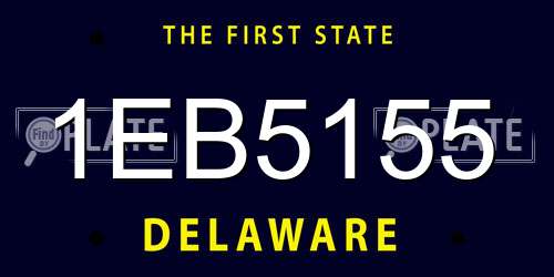 1EB5155 Delaware License Plate