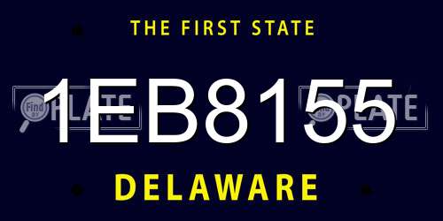 1EB8155 Delaware License Plate