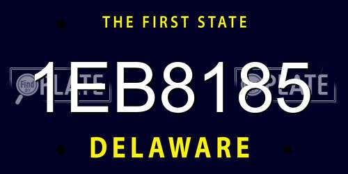 1EB8185 Delaware License Plate