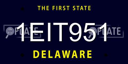 1EIT951 Delaware License Plate
