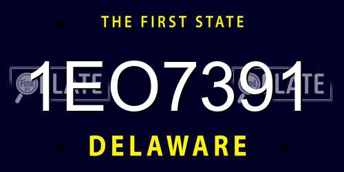 1EO7391 Delaware License Plate