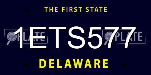 1ETS577 Delaware License Plate