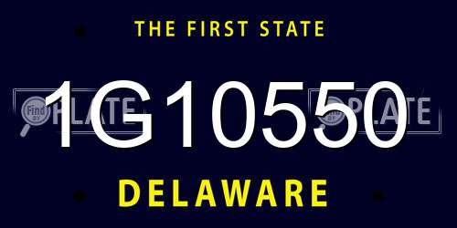 1G10550 Delaware License Plate