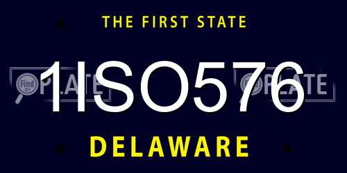 1ISO576 Delaware License Plate