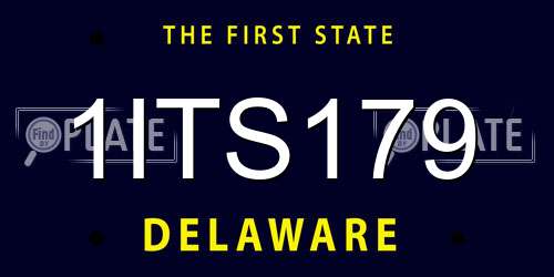 1ITS179 Delaware License Plate