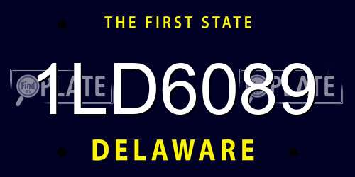 1LD6089 Delaware License Plate