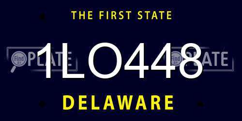 1LO448 Delaware License Plate