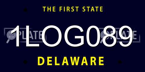 1LOG089 Delaware License Plate